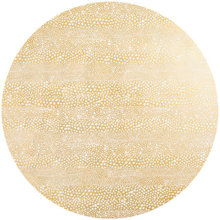 Pebble Gold Ttop Placemat Lacquer-Round 15 Inch