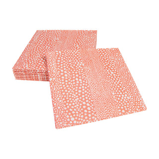 Pebble Coral-Paper Linen Napkin Airlaid Cocktail-15 In