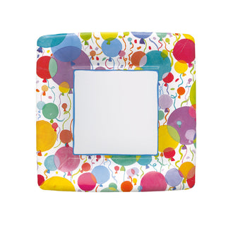 Balloons And Confetti  Sq Salad/Dessert Plates Square