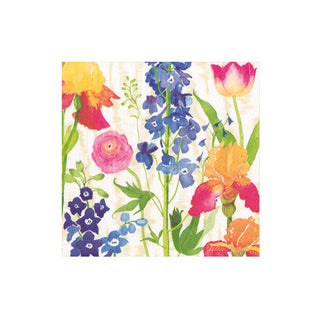 Summer Garden White Napkin Cocktail