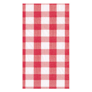 Gingham Red Guest Towel