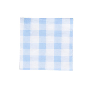 Gingham Light Blue  Napkin Box Cocktail - 40 per box