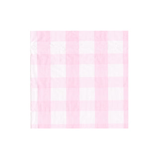 Gingham Pink Napkin Cocktail