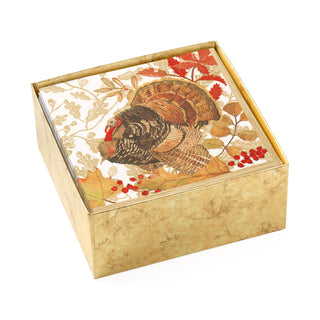 Woodland Turkey  Napkin Box Cocktail - 40 per box