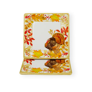 Woodland Turkey  Sq Salad/Dessert Plates Square