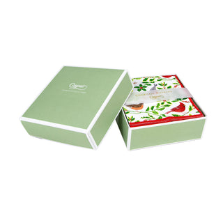 Songbirds And Holly White  Napkin Box Cocktail - 40 per box