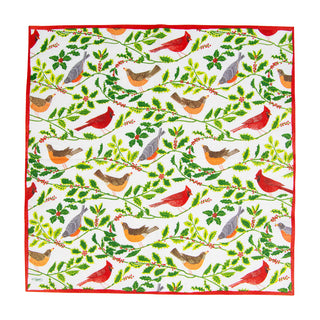 Songbirds And Holly White Napkin Luncheon