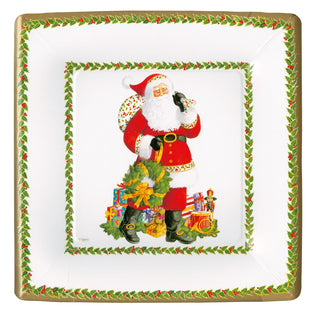 Jolly St. Nick  Sq Dinner Plates Square