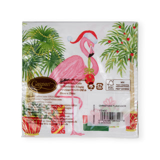 Christmas Flamingos Napkin Cocktail