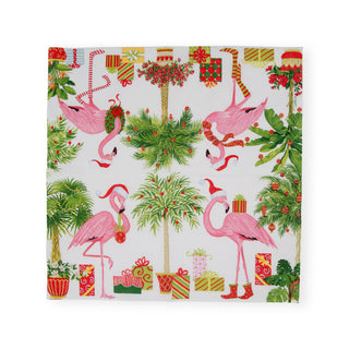 Christmas Flamingos Napkin Cocktail
