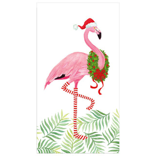 Christmas Flamingos Guest Towel
