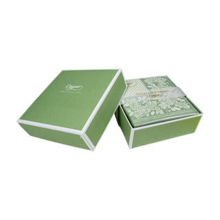 Oak Leaves & Acorns Sage Grn/Ivory Napkin Box Cocktail-Airlaid