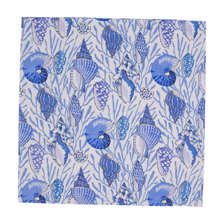 Shell Toile-Blue Napkin Cocktail