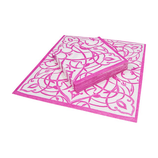 Algarve Fuchsia-Paper Linen Napkin Airlaid Cocktail-15 In