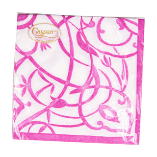 Algarve Fuchsia-Paper Linen Napkin Airlaid Cocktail-15 In