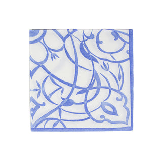 Algarve Ceramic Blue-Paper Linen Napkin Airlaid Dinner-12 In