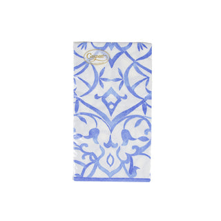Algarve Ceramic Blue-Paper Linen Guest Towels Airlaid - 12 In