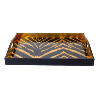 Go Wild Lacquer Large Rectangle Tray-21X15