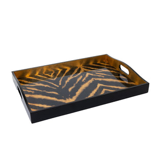 Go Wild Lacquer Large Rectangle Tray-21X15