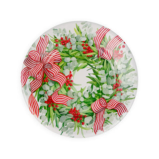 Ribbon Stripe Wreath Salad/Dessert Plates