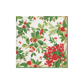 Holly Chintz White Napkin Cocktail