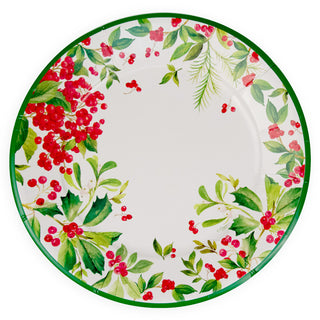 Holly Chintz White Dinner Plates