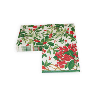 Holly Chintz White Guest Towel