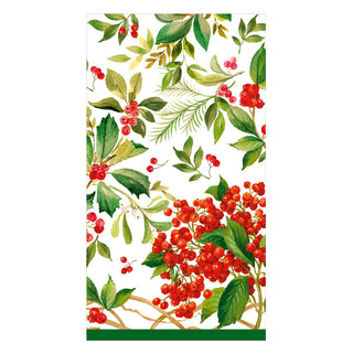 Holly Chintz White Guest Towel