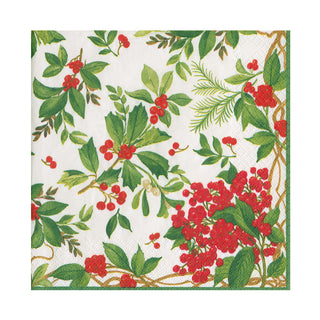 Holly Chintz White Napkin Luncheon