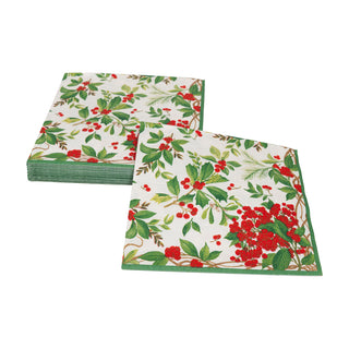 Holly Chintz White Napkin Luncheon