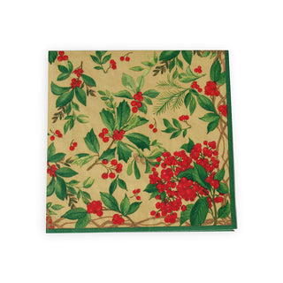 Holly Chintz Gold Napkin Dinner