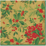 Holly Chintz Gold Napkin Dinner - 20 Per Package