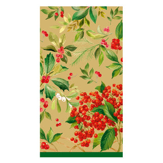 Holly Chintz Gold Guest Towel