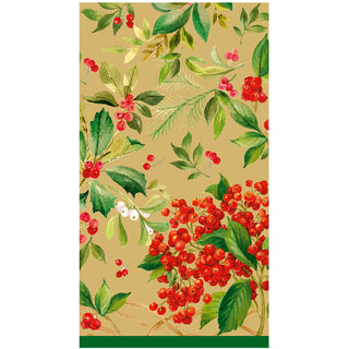 Holly Chintz Gold Guest Towel