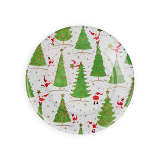 Twirling Santas Salad/Dessert Plates