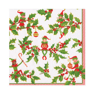 Jingle Elves Luncheon Napkins - 20 Per Package