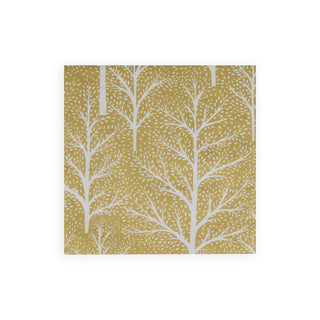 Winter Trees Gold/White Napkin Dinner