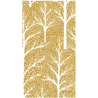 Winter Trees Gold/White Guest Towel