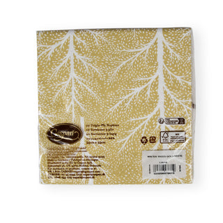 Winter Trees Gold/White Napkin Luncheon