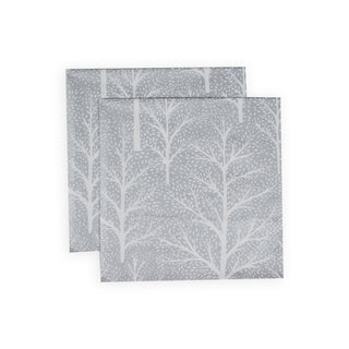 Winter Trees Silver/White Napkin Dinner