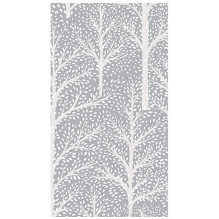 Winter Trees Silver/White Guest Towel