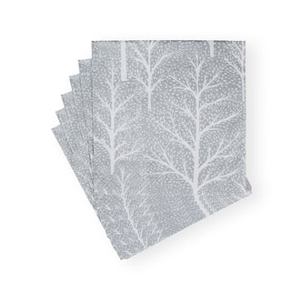 Winter Trees Silver/White Napkin Luncheon