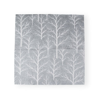 Winter Trees Silver/White Napkin Luncheon