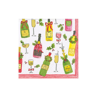 Tipsy And Toasty Boxed Cocktail Napkins - 40 Per Box