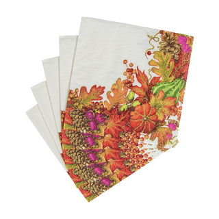 Harvest Garland White Napkin Cocktail