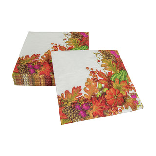 Harvest Garland White Napkin Cocktail