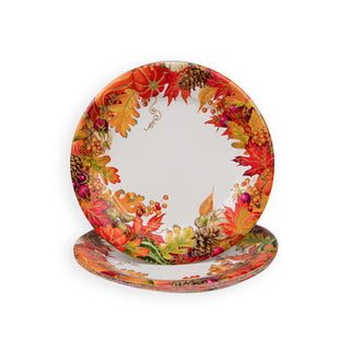 Harvest Garland White Dinner Plates