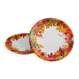 Harvest Garland White Dinner Plates