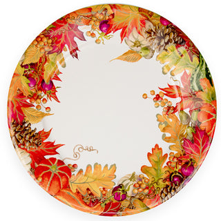 Harvest Garland White Dinner Plates