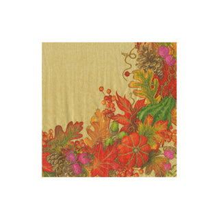 Harvest Garland Gold Boxed Cocktail Napkins - 40 Per Box
